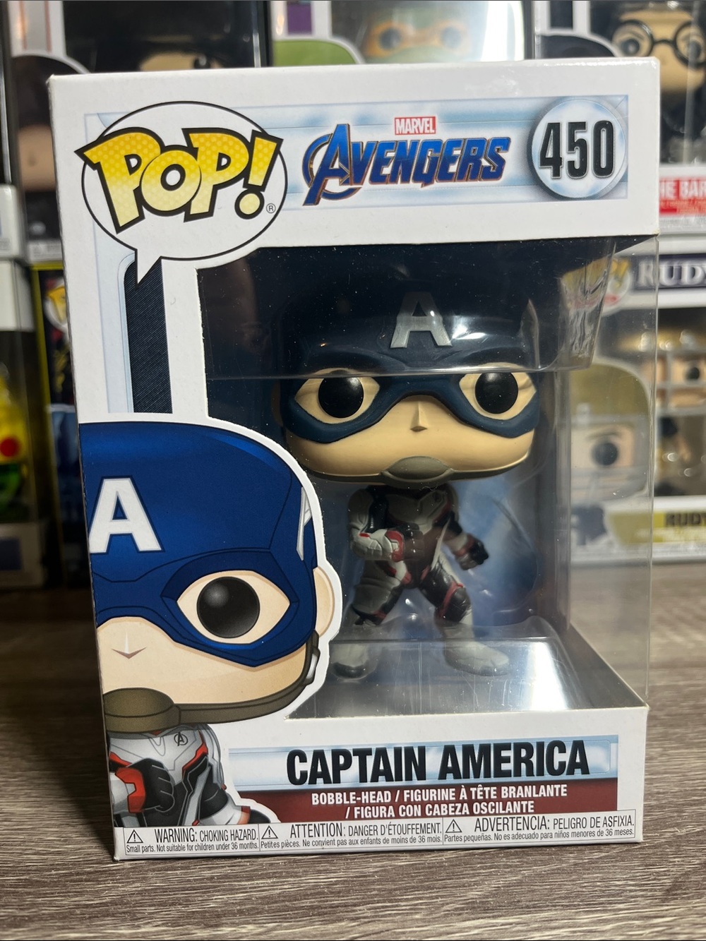Funko Avengers Captain America Pop! Figure - Blue, White, Black